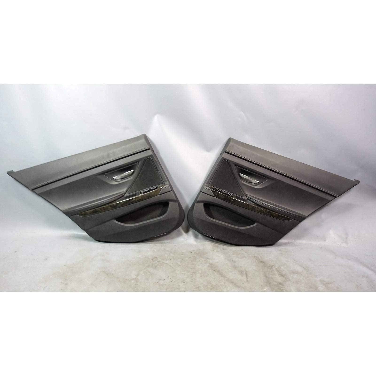 2013-2018 BMW F06 6-Series Gran Coupe Rear Int Door Panel Trim Skin Pair Black
